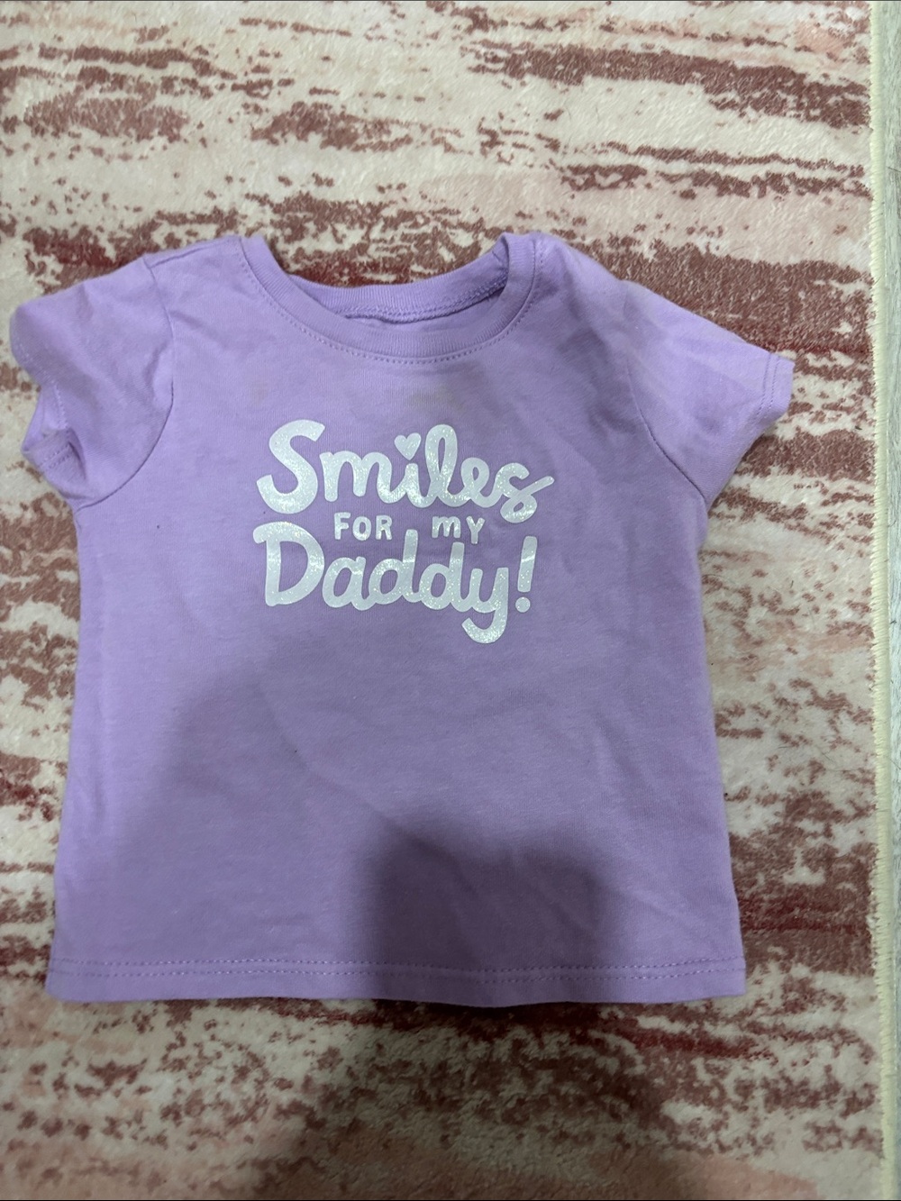 Carter's Lilac Short-Sleeve Tee with "Smiles for my Daddy!" Graphic